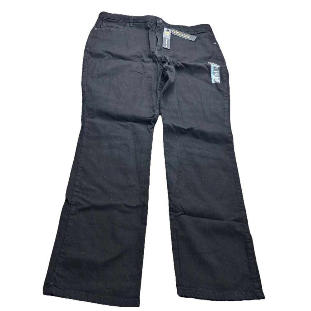 Lee Women's Classic Fit Jeans Black Size 18M 37x31.5 Mid Rise Relaxed Straight L